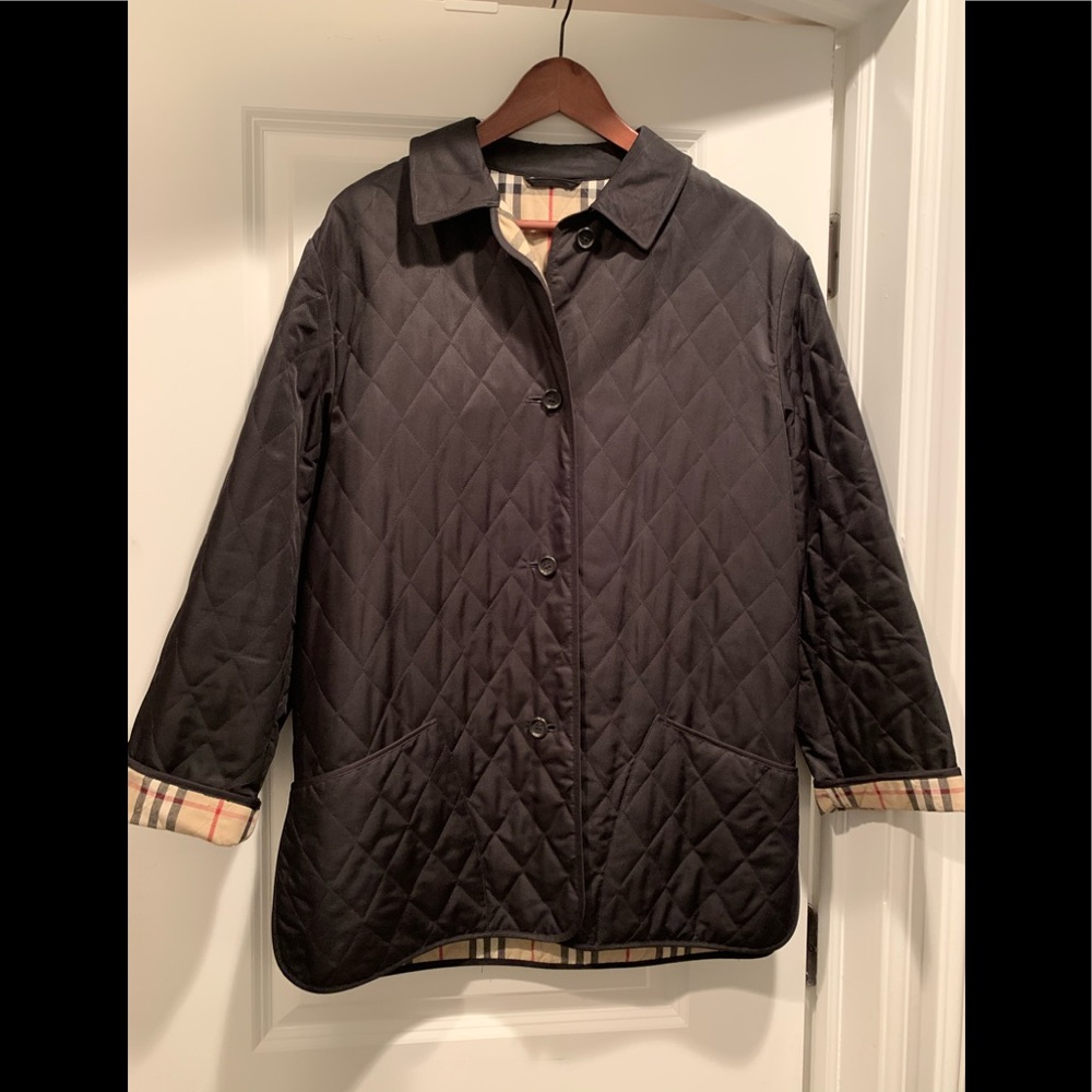 Burberry classic black quilted jacket
